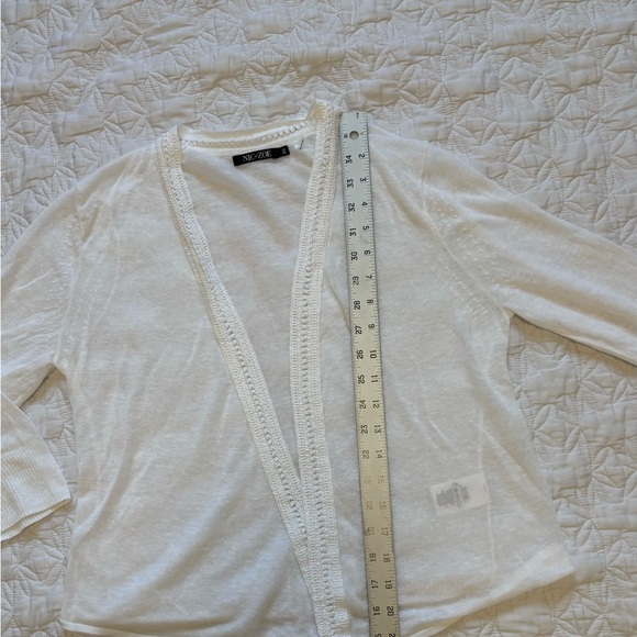 NIC+ZOE Linen White Textured Knit Top - Picture 4 of 5